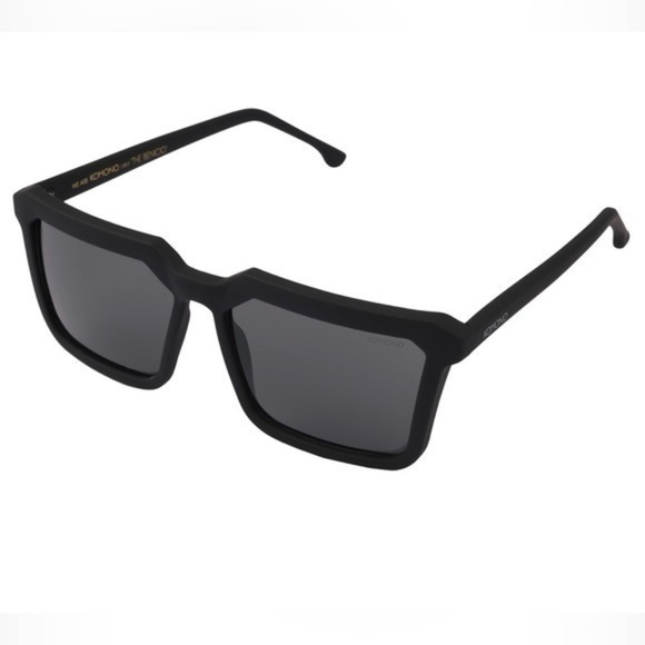 KOMONO Benicio Black Rubber Glossy Sunglasses NWT - Picture 12 of 12